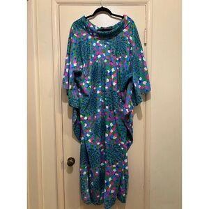 Vintage 1960s Colorful Print Kaftan